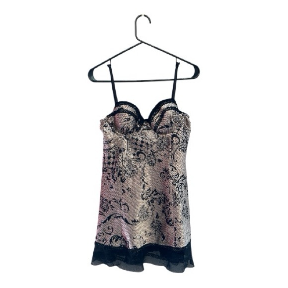 Ambrielle Other - Late Y2K Era Ambrielle Cream and Black Babydoll Style Lace Lingerie Size Medium